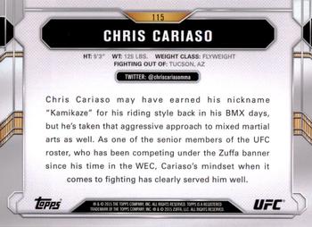 2015 Topps UFC Chronicles #115 Chris Cariaso Back