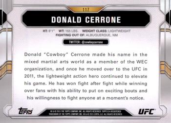 2015 Topps UFC Chronicles #117 Donald Cerrone Back