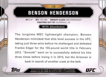 2015 Topps UFC Chronicles #126 Benson Henderson Back