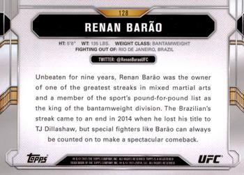 2015 Topps UFC Chronicles #128 Renan Barão Back