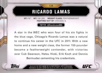2015 Topps UFC Chronicles #134 Ricardo Lamas Back