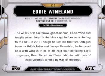 2015 Topps UFC Chronicles #136 Eddie Wineland Back