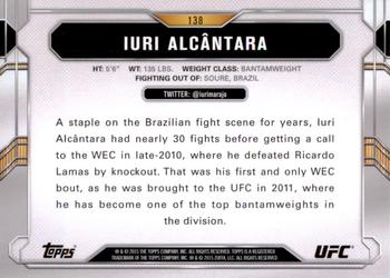 2015 Topps UFC Chronicles #138 Iuri Alcântara Back