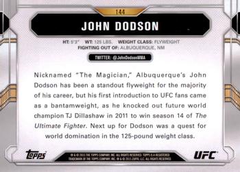 2015 Topps UFC Chronicles #144 John Dodson Back