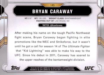2015 Topps UFC Chronicles #145 Bryan Caraway Back