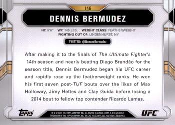 2015 Topps UFC Chronicles #146 Dennis Bermudez Back