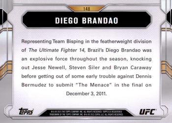 2015 Topps UFC Chronicles #148 Diego Brandao Back