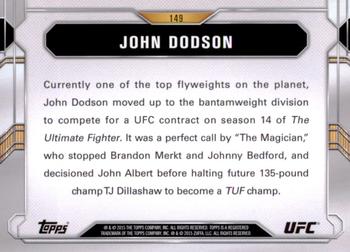 2015 Topps UFC Chronicles #149 John Dodson Back