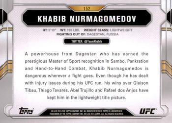 2015 Topps UFC Chronicles #152 Khabib Nurmagomedov Back