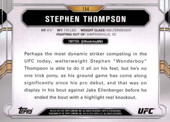 2015 Topps UFC Chronicles #154 Stephen Thompson Back