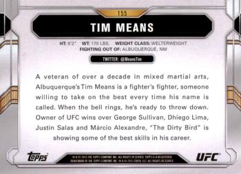 2015 Topps UFC Chronicles #155 Tim Means Back