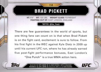 2015 Topps UFC Chronicles #158 Brad Pickett Back