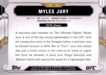 2015 Topps UFC Chronicles #162 Myles Jury Back