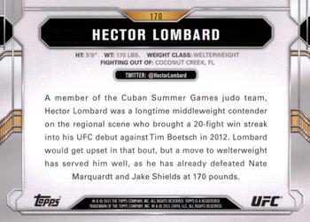 2015 Topps UFC Chronicles #170 Hector Lombard Back