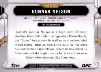 2015 Topps UFC Chronicles #172 Gunnar Nelson Back