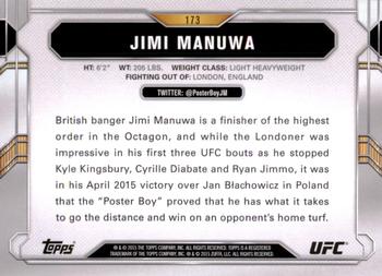 2015 Topps UFC Chronicles #173 Jimi Manuwa Back