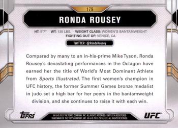2015 Topps UFC Chronicles #179 Ronda Rousey Back