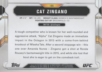 2015 Topps UFC Chronicles #186 Cat Zingano Back