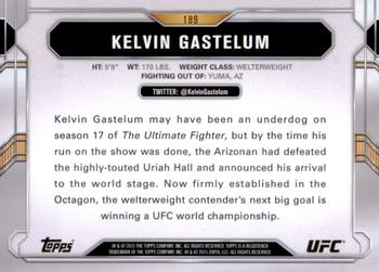2015 Topps UFC Chronicles #189 Kelvin Gastelum Back
