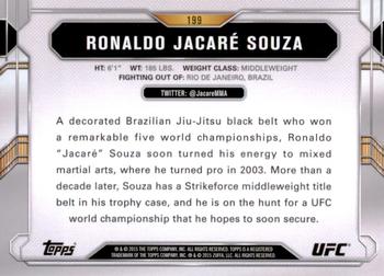 2015 Topps UFC Chronicles #199 Ronaldo Jacaré Souza Back