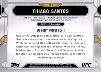 2015 Topps UFC Chronicles #206 Thiago Santos Back