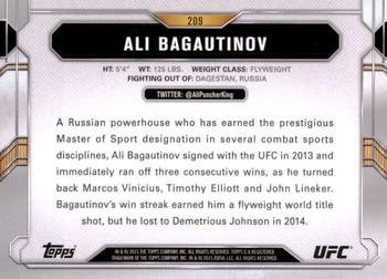 2015 Topps UFC Chronicles #209 Ali Bagautinov Back