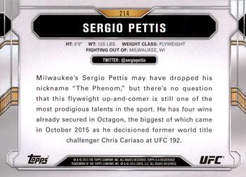 2015 Topps UFC Chronicles #214 Sergio Pettis Back