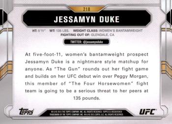 2015 Topps UFC Chronicles #218 Jessamyn Duke Back