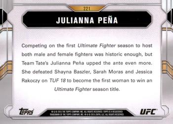 2015 Topps UFC Chronicles #221 Julianna Peña Back