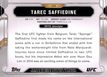 2015 Topps UFC Chronicles #224 Tarec Saffiedine Back
