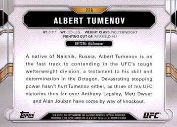 2015 Topps UFC Chronicles #226 Albert Tumenov Back