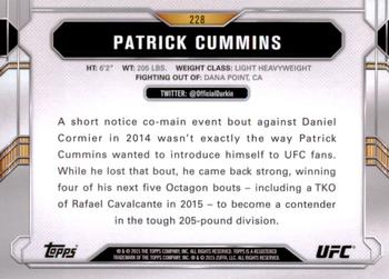 2015 Topps UFC Chronicles #228 Patrick Cummins Back