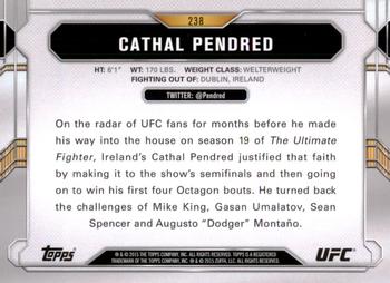2015 Topps UFC Chronicles #238 Cathal Pendred Back