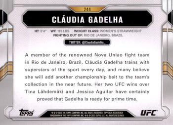 2015 Topps UFC Chronicles #244 Cláudia Gadelha Back
