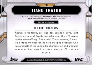 2015 Topps UFC Chronicles #248 Tiago Trator Back