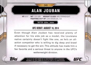 2015 Topps UFC Chronicles #249 Alan Jouban Back