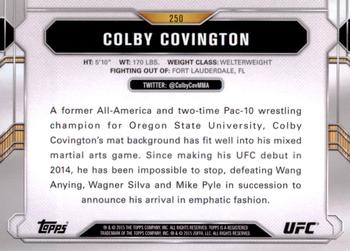 2015 Topps UFC Chronicles #250 Colby Covington Back