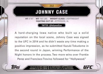 2015 Topps UFC Chronicles #252 Johnny Case Back