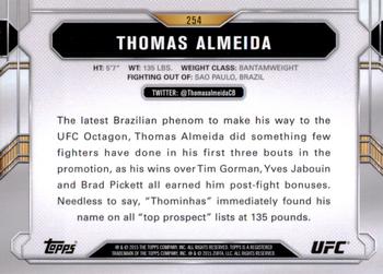 2015 Topps UFC Chronicles #254 Thomas Almeida Back