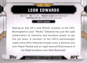 2015 Topps UFC Chronicles #255 Leon Edwards Back