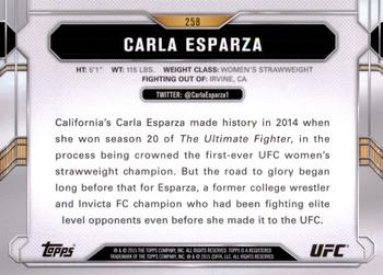 2015 Topps UFC Chronicles #258 Carla Esparza Back