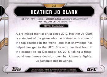 2015 Topps UFC Chronicles #263 Heather Jo Clark Back