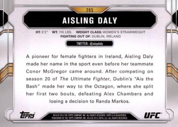 2015 Topps UFC Chronicles #265 Aisling Daly Back