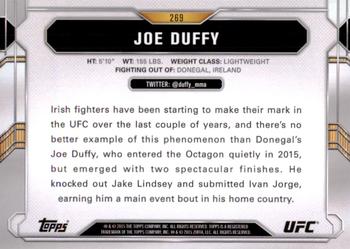 2015 Topps UFC Chronicles #269 Joe Duffy Back