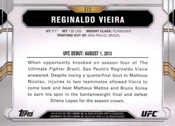2015 Topps UFC Chronicles #272 Reginaldo Vieira Back