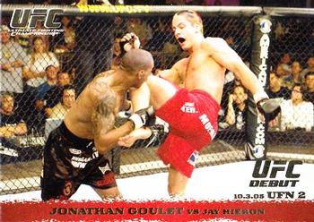 2009 Topps UFC Round 1 - Gold #35 Jonathan Goulet / Jay Hieron Front