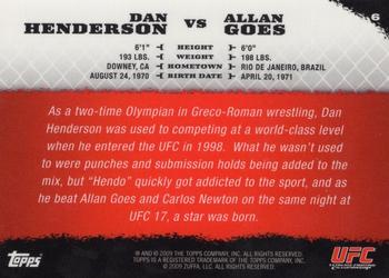 2009 Topps UFC Round 1 - Gold #6 Dan Henderson / Allan Goes Back
