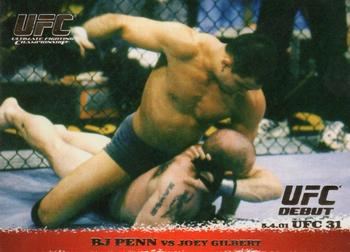 2009 Topps UFC Round 1 - Gold #10 BJ Penn / Joey Gilbert Front