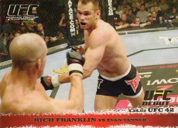 2009 Topps UFC Round 1 - Gold #14 Rich Franklin / Evan Tanner Front