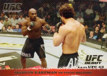 2009 Topps UFC Round 1 - Gold #15 Marvin Eastman / Vitor Belfort Front